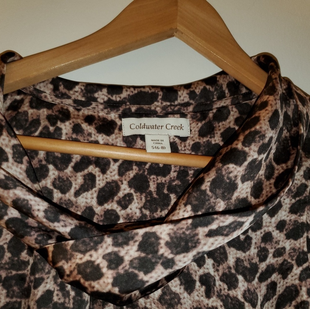 Cold water creek animal print top